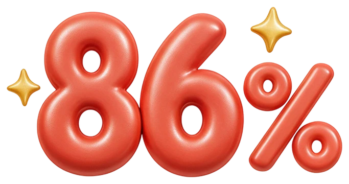 86%